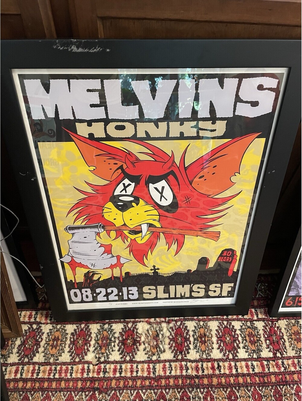 Melvinsa Honky 8/22/13 Slims SF signed Artist Proof Alan Forbes Concert Poster !